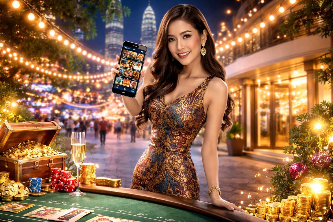 Pemain Kuala Lumpur berbatik bermain baccarat dalam kasino langsung slotmy